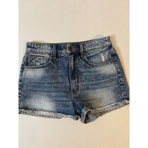 Buckle Black Jean Shorts Women's Size 26 Fit No. 75 Cut Off Hot Pants Distressed